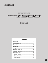 Yamaha PSR-I500 Karta katalogowa