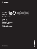 Yamaha PSR-SX700 Karta katalogowa