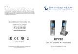 Grandstream Networks DP722 Instrukcja instalacji
