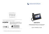 Grandstream Networks GXV3370 IP Multimedia Phone for Android instrukcja