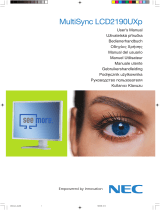 NEC MultiSync® LCD2190UXp Instrukcja obsługi