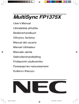 NEC MultiSync® FP1375X Instrukcja obsługi
