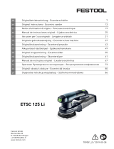 Festool ETSC 125 Li 3,1 I-Plus Instrukcja obsługi