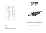 Metabo G 700 AC/DC Instrukcja obsługi