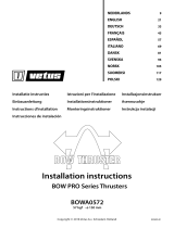 Vetus BOWA0572 Instrukcja instalacji