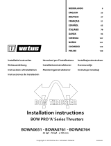 Vetus BOWA0651-BOWA0761-BOWA0764 Instrukcja instalacji