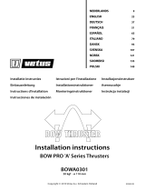 Vetus BOWA0301 Instrukcja instalacji