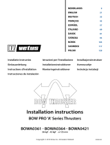 Vetus BOWA0361/BOWA0364/BOWA0421 Instrukcja instalacji