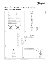 Danfoss Check & stop valves / Check valves in stainless steel SCA-X SS / CHV-X SS 15-40 Instrukcja instalacji