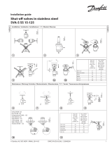 Danfoss Stop valves in stainless steel SVA-S SS 15-125 Instrukcja instalacji