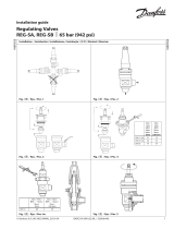 Danfoss Regulating Valves, REG-SA and REG-SB 10-65 - 65bar (942 psi) Instrukcja instalacji