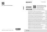 Sony Série ax 6600 Interchangeable Lens Digital Camera instrukcja