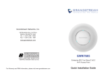 Grandstream GWN7605 Quick Installation Guide