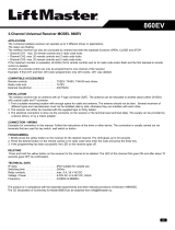 Chamberlain LiftMaster 860EV Instrukcja obsługi