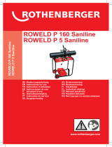 Rothenberger Plastic pipe welding machine ROWELD P 160 SANILINE Instrukcja obsługi