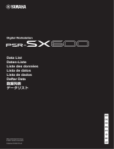 Yamaha PSR-SX600 Karta katalogowa