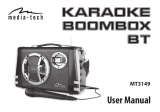 media-tech Karaoke Boombox BT MT3149 Instrukcja obsługi