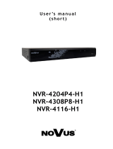 Novus NVR-4116-H1 Instrukcja obsługi