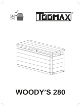 Castorama Coffre de jardin Toomax Woody's gris 280 L instrukcja
