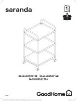 GoodHome Saranda métal blanc L. 45 x H. 80 x P. 36 cm instrukcja