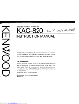 Kenwood KAC-820 Instrukcja obsługi