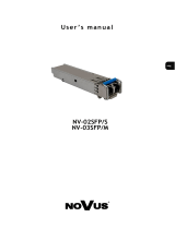 Novus NV-02SFP/S Instrukcja obsługi