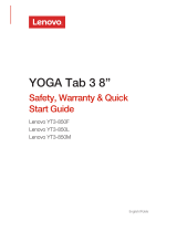Lenovo Yoga Tab 3 8 Safety, Warranty & Quick Start Manual