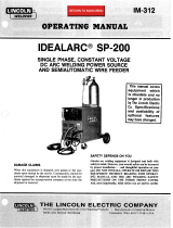 Lincoln Electric IDEALARC SP-200 Instrukcja obsługi