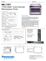 Panasonic Microwave NE-1757 Karta katalogowa