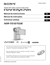 Sony Handycam HDR-TG3E Instrukcja obsługi