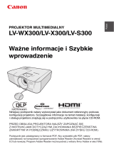 Canon LV-WX300 Instrukcja obsługi