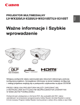 Canon LV-X310ST Instrukcja obsługi