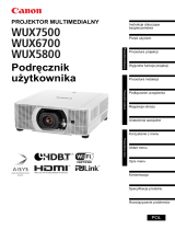 Canon XEED WUX5800 Instrukcja obsługi