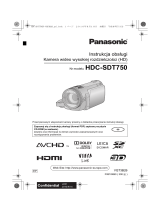 Panasonic HDC-SDT750 Instrukcja obsługi