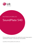 LG SOUNDPLATE540 Instrukcja obsługi