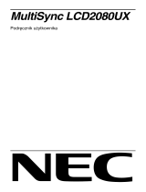 NEC MultiSync® LCD2080UXBK Instrukcja obsługi