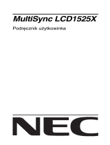 NEC MultiSync® LCD1525X Instrukcja obsługi