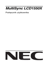 NEC MultiSync® LCD1550XBK Instrukcja obsługi