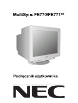 NEC MultiSync® FE770 Instrukcja obsługi