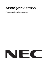 NEC MultiSync® FP1355 Instrukcja obsługi