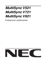 NEC Multisync® V921 Instrukcja obsługi