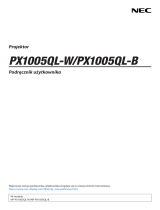 NEC PX1005QL Instrukcja obsługi