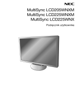 NEC MultiSync® LCD225WNX Instrukcja obsługi