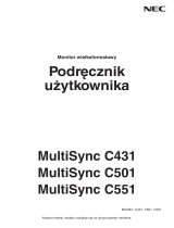 NEC MultiSync® C431 Instrukcja obsługi