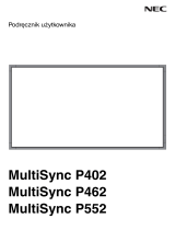 NEC MultiSync® P402 Instrukcja obsługi