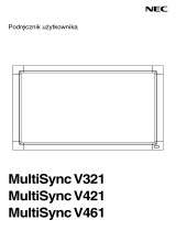 NEC MultiSync® V321 Instrukcja obsługi