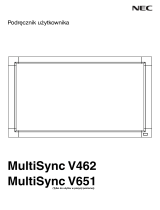 NEC MultiSync® V462 Instrukcja obsługi