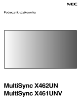 NEC MultiSync® X461UNV Instrukcja obsługi
