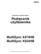 NEC MultiSync X474HB Instrukcja obsługi