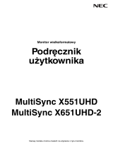 NEC MultiSync X551UHD Instrukcja obsługi